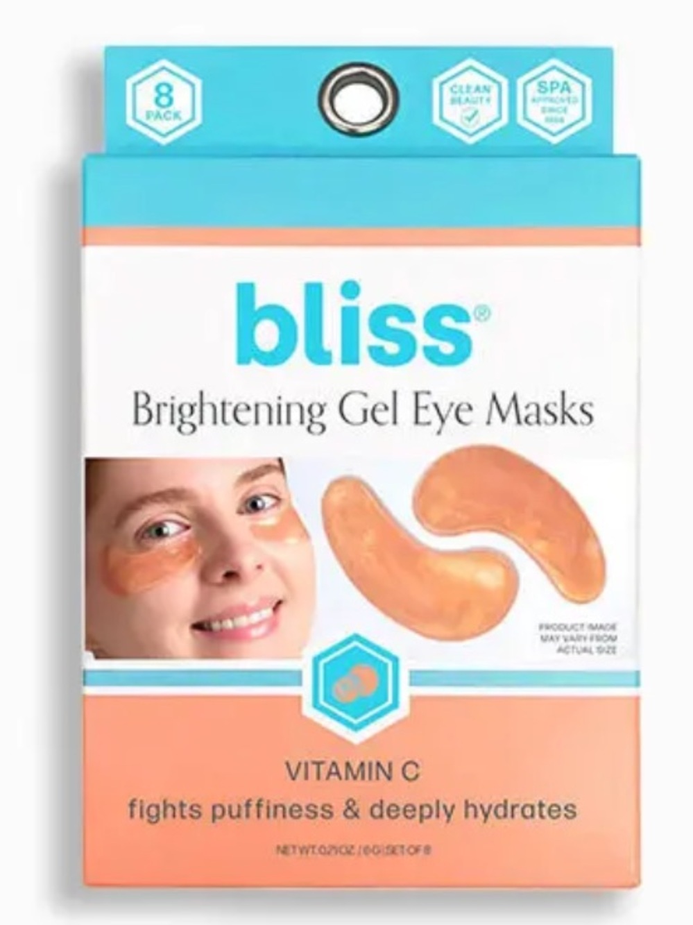 Bliss Brightening Gel Eye Masks 8Ct BRAND NEW/SEALED